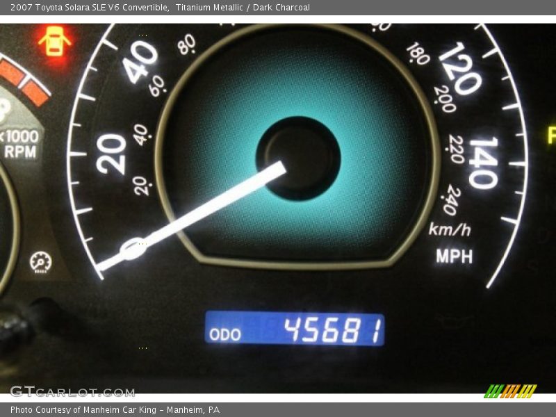 Titanium Metallic / Dark Charcoal 2007 Toyota Solara SLE V6 Convertible