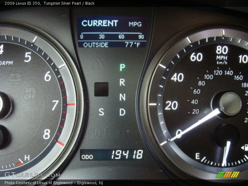 Tungsten Silver Pearl / Black 2009 Lexus ES 350