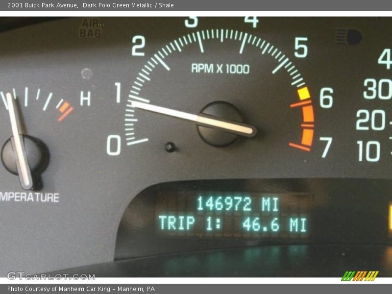Dark Polo Green Metallic / Shale 2001 Buick Park Avenue