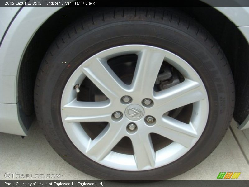 Tungsten Silver Pearl / Black 2009 Lexus ES 350