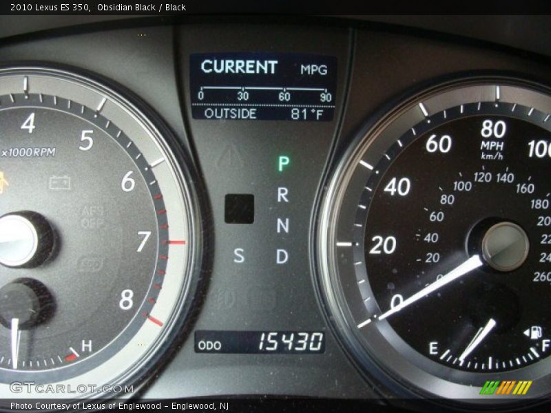 Obsidian Black / Black 2010 Lexus ES 350