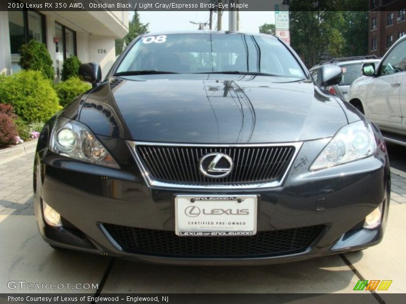 Obsidian Black / Light Gray/Espresso Birds-Eye Maple 2010 Lexus RX 350 AWD