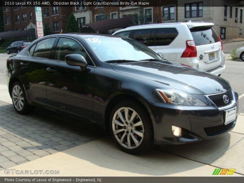 Obsidian Black / Light Gray/Espresso Birds-Eye Maple 2010 Lexus RX 350 AWD