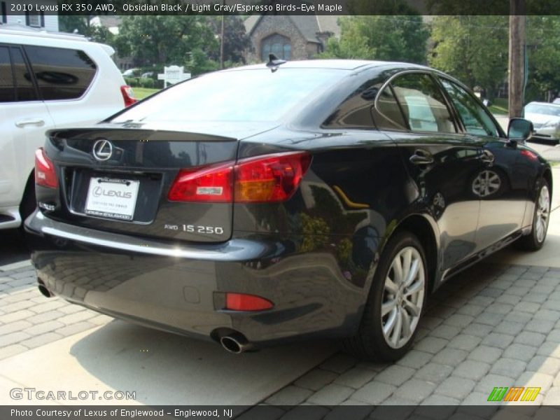 Obsidian Black / Light Gray/Espresso Birds-Eye Maple 2010 Lexus RX 350 AWD