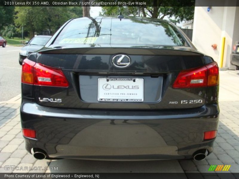 Obsidian Black / Light Gray/Espresso Birds-Eye Maple 2010 Lexus RX 350 AWD