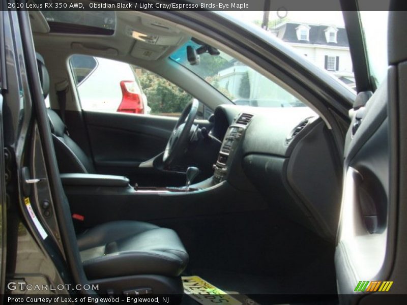 Obsidian Black / Light Gray/Espresso Birds-Eye Maple 2010 Lexus RX 350 AWD