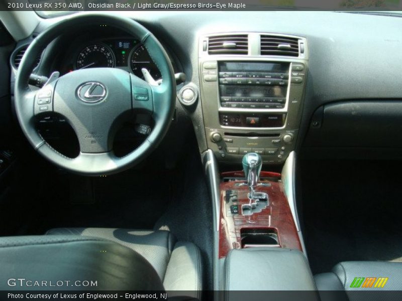 Obsidian Black / Light Gray/Espresso Birds-Eye Maple 2010 Lexus RX 350 AWD