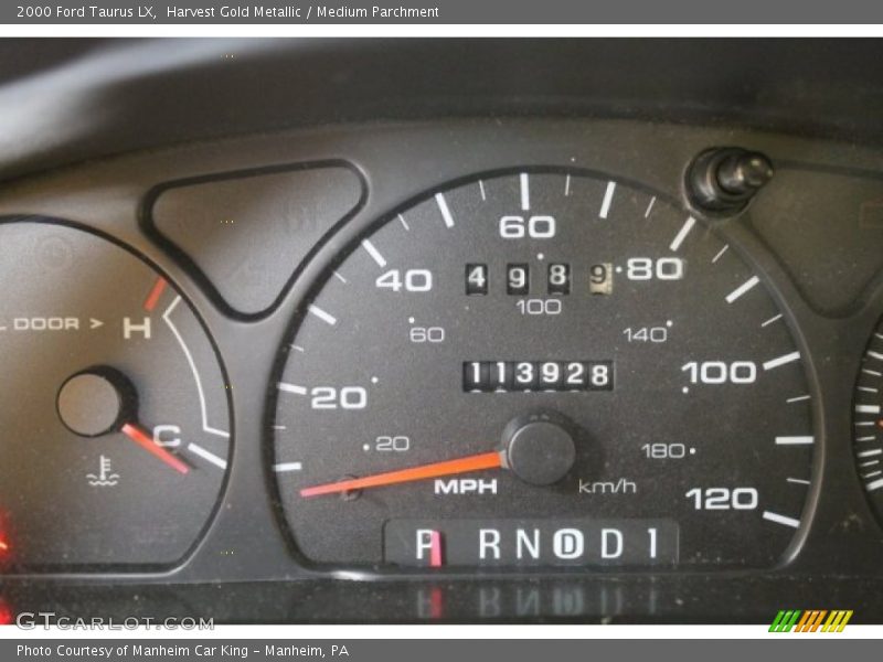 Harvest Gold Metallic / Medium Parchment 2000 Ford Taurus LX