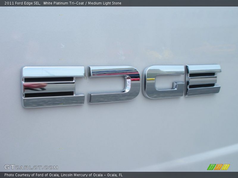 White Platinum Tri-Coat / Medium Light Stone 2011 Ford Edge SEL