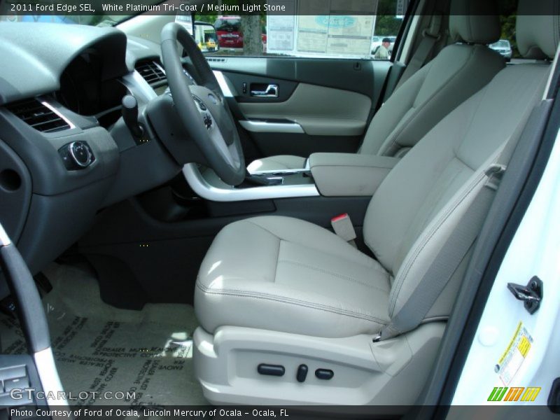 White Platinum Tri-Coat / Medium Light Stone 2011 Ford Edge SEL