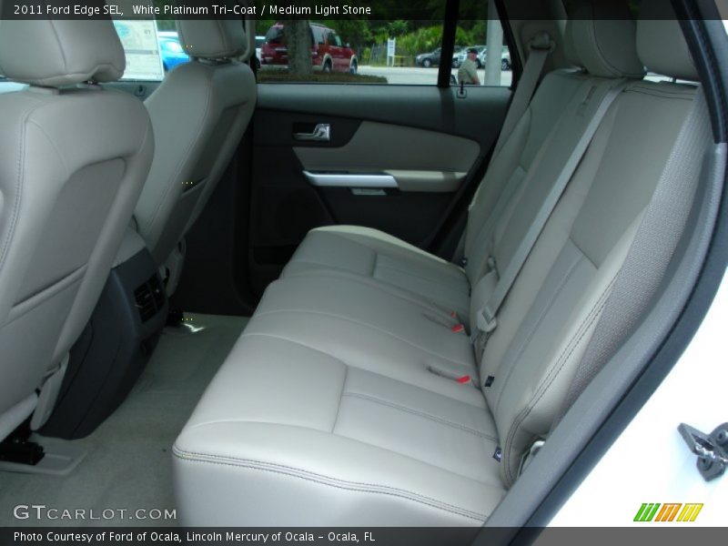 White Platinum Tri-Coat / Medium Light Stone 2011 Ford Edge SEL