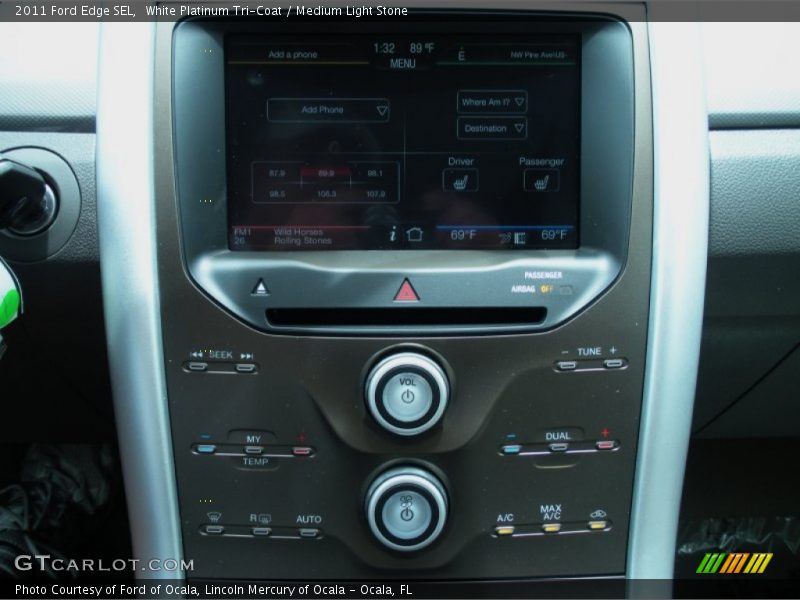 White Platinum Tri-Coat / Medium Light Stone 2011 Ford Edge SEL