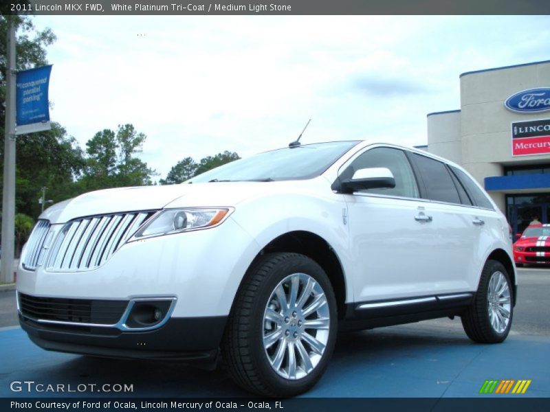 White Platinum Tri-Coat / Medium Light Stone 2011 Lincoln MKX FWD