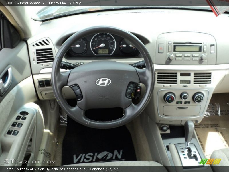 Ebony Black / Gray 2006 Hyundai Sonata GL