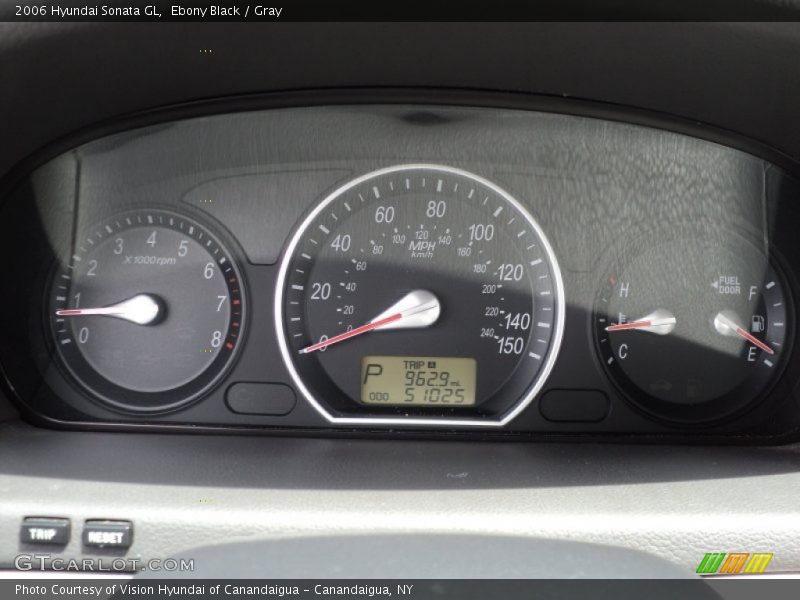 Ebony Black / Gray 2006 Hyundai Sonata GL