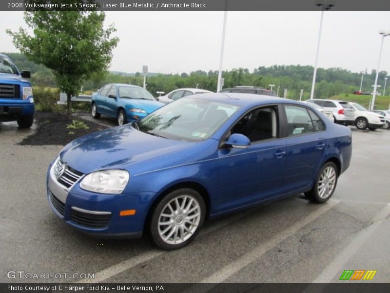 Laser Blue Metallic / Anthracite Black 2008 Volkswagen Jetta S Sedan