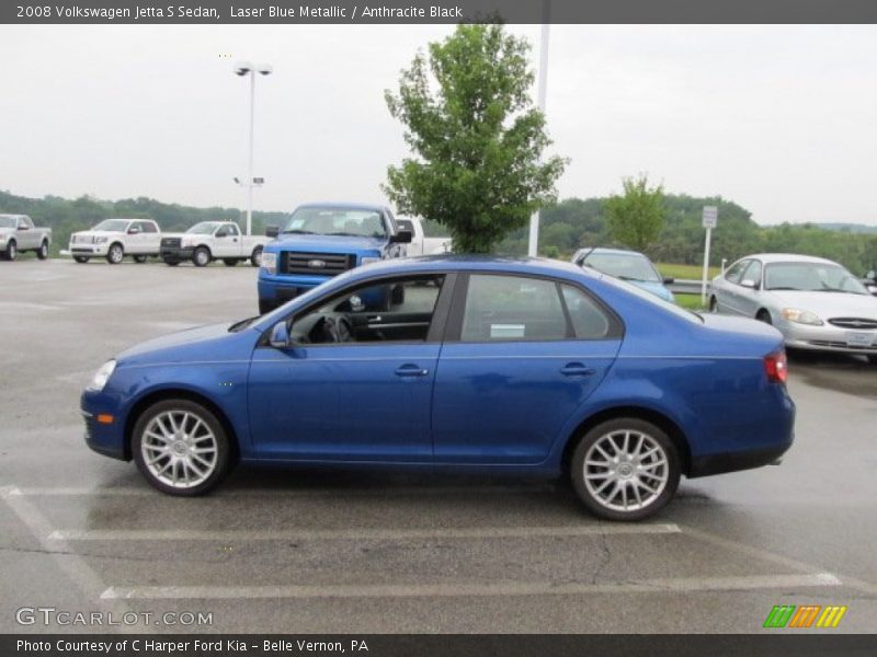 Laser Blue Metallic / Anthracite Black 2008 Volkswagen Jetta S Sedan