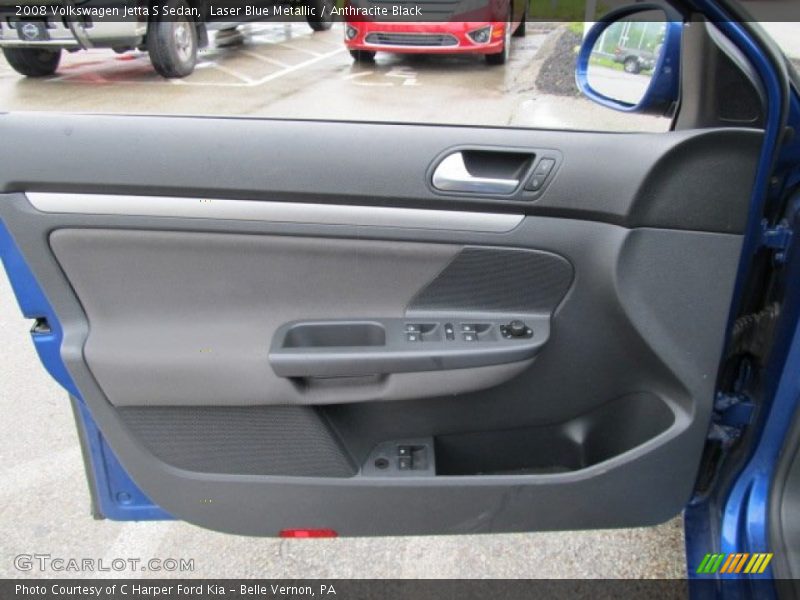 Laser Blue Metallic / Anthracite Black 2008 Volkswagen Jetta S Sedan