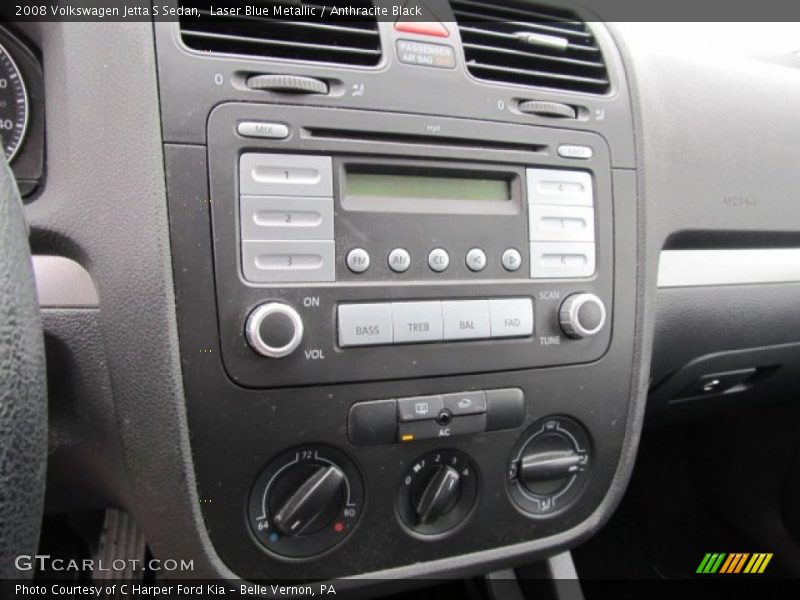 Laser Blue Metallic / Anthracite Black 2008 Volkswagen Jetta S Sedan