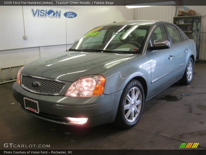 Titanium Green Metallic / Pebble Beige 2006 Ford Five Hundred Limited