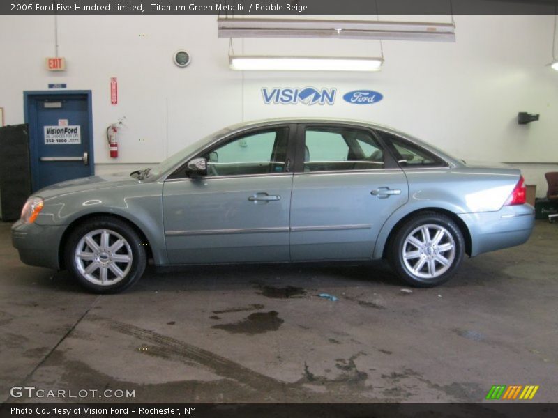 Titanium Green Metallic / Pebble Beige 2006 Ford Five Hundred Limited