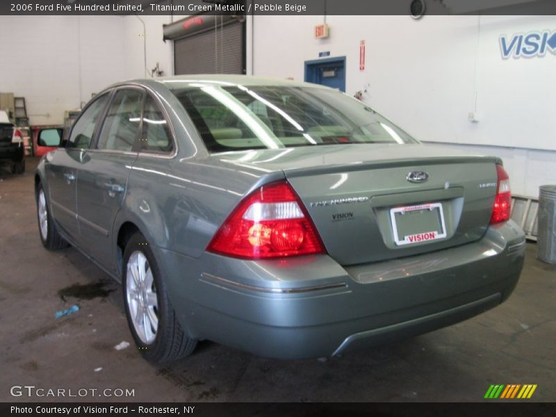 Titanium Green Metallic / Pebble Beige 2006 Ford Five Hundred Limited