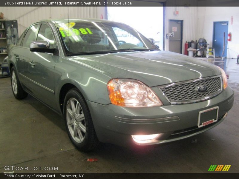 Titanium Green Metallic / Pebble Beige 2006 Ford Five Hundred Limited