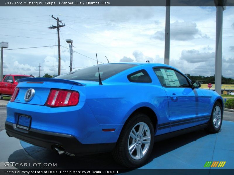 Grabber Blue / Charcoal Black 2012 Ford Mustang V6 Coupe