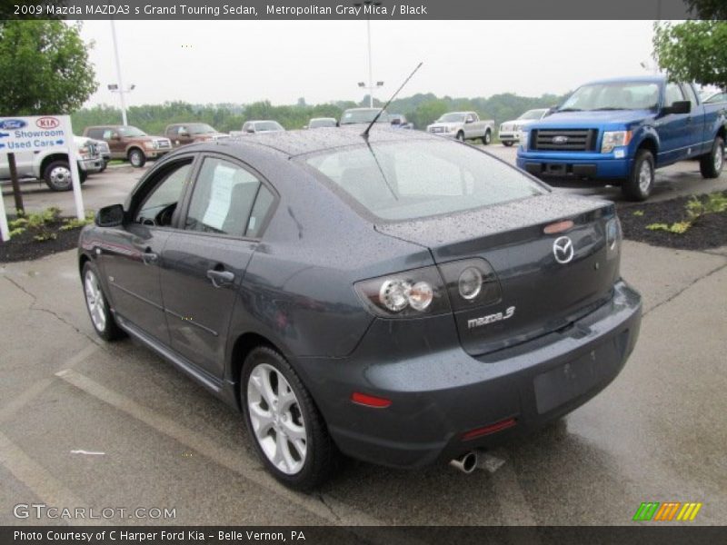 Metropolitan Gray Mica / Black 2009 Mazda MAZDA3 s Grand Touring Sedan