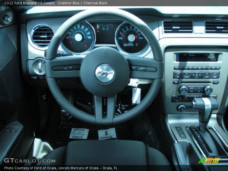 Grabber Blue / Charcoal Black 2012 Ford Mustang V6 Coupe