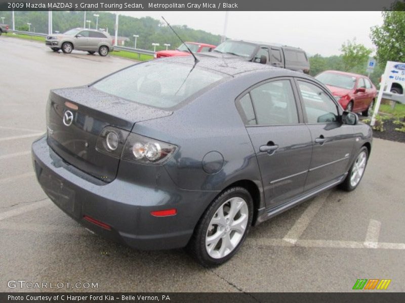 Metropolitan Gray Mica / Black 2009 Mazda MAZDA3 s Grand Touring Sedan