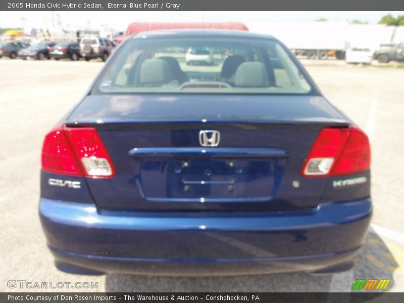 Eternal Blue Pearl / Gray 2005 Honda Civic Hybrid Sedan