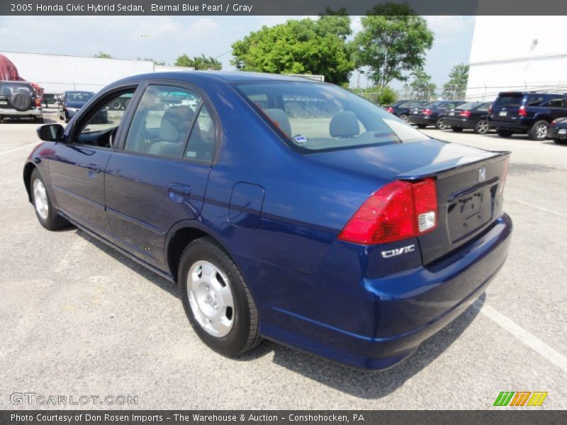 Eternal Blue Pearl / Gray 2005 Honda Civic Hybrid Sedan