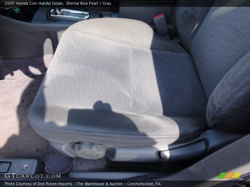 Eternal Blue Pearl / Gray 2005 Honda Civic Hybrid Sedan