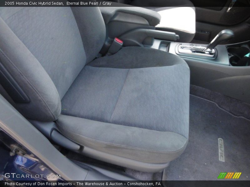 Eternal Blue Pearl / Gray 2005 Honda Civic Hybrid Sedan