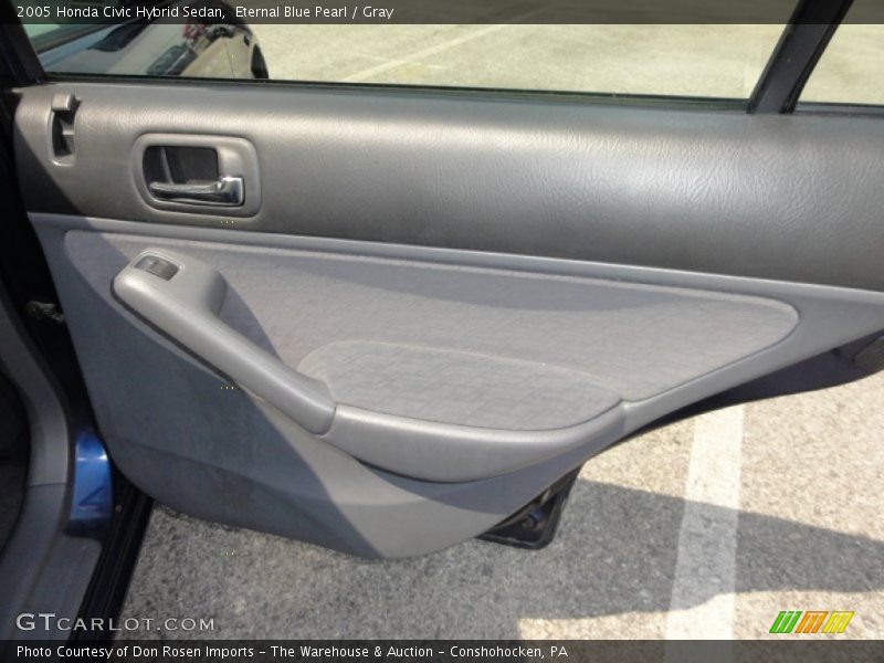 Eternal Blue Pearl / Gray 2005 Honda Civic Hybrid Sedan