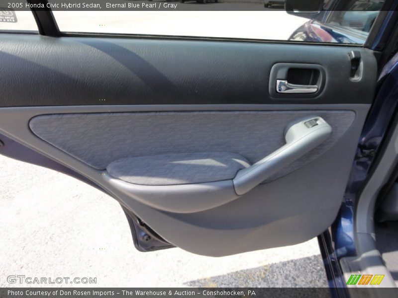 Eternal Blue Pearl / Gray 2005 Honda Civic Hybrid Sedan