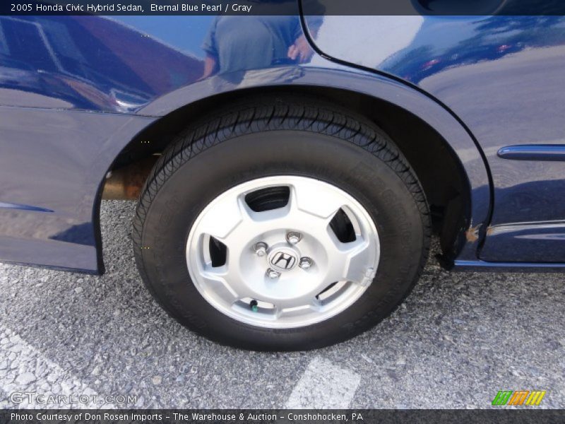 Eternal Blue Pearl / Gray 2005 Honda Civic Hybrid Sedan