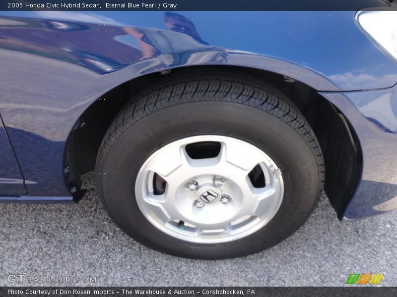 Eternal Blue Pearl / Gray 2005 Honda Civic Hybrid Sedan