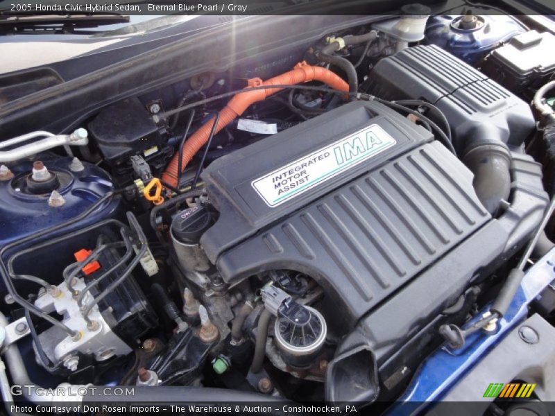 Eternal Blue Pearl / Gray 2005 Honda Civic Hybrid Sedan