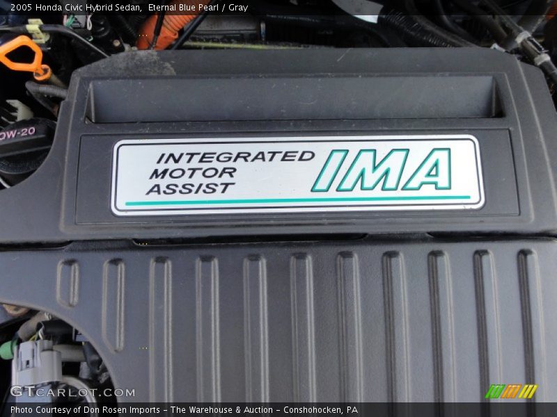 Eternal Blue Pearl / Gray 2005 Honda Civic Hybrid Sedan