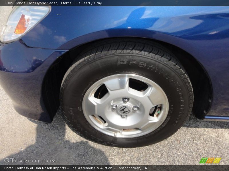 Eternal Blue Pearl / Gray 2005 Honda Civic Hybrid Sedan