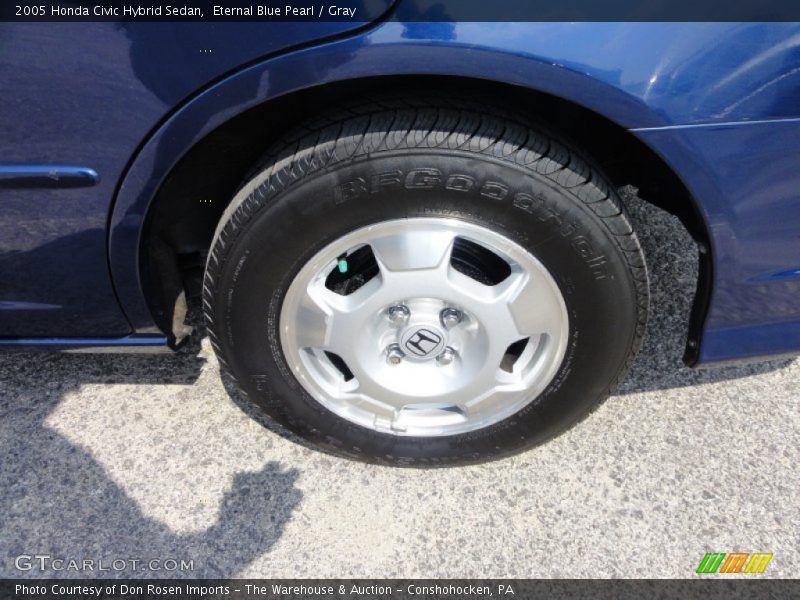 Eternal Blue Pearl / Gray 2005 Honda Civic Hybrid Sedan
