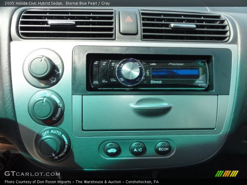 Eternal Blue Pearl / Gray 2005 Honda Civic Hybrid Sedan