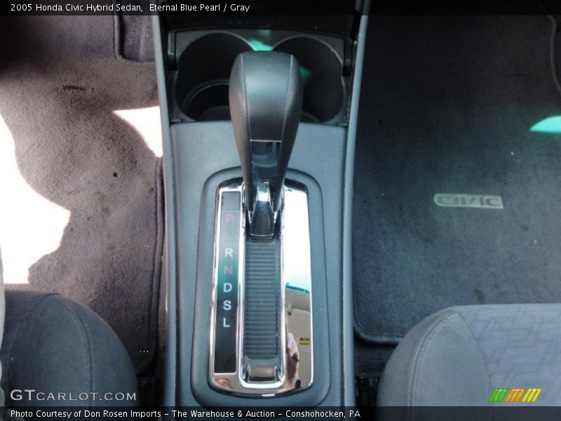 Eternal Blue Pearl / Gray 2005 Honda Civic Hybrid Sedan