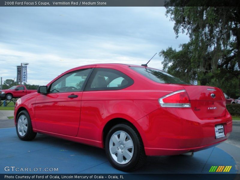 Vermillion Red / Medium Stone 2008 Ford Focus S Coupe