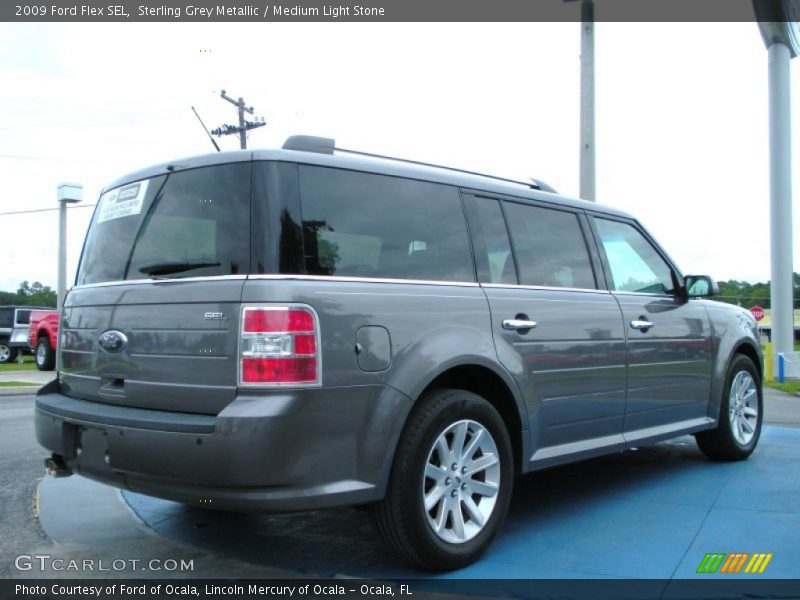 Sterling Grey Metallic / Medium Light Stone 2009 Ford Flex SEL