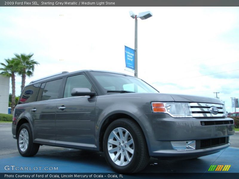 Sterling Grey Metallic / Medium Light Stone 2009 Ford Flex SEL