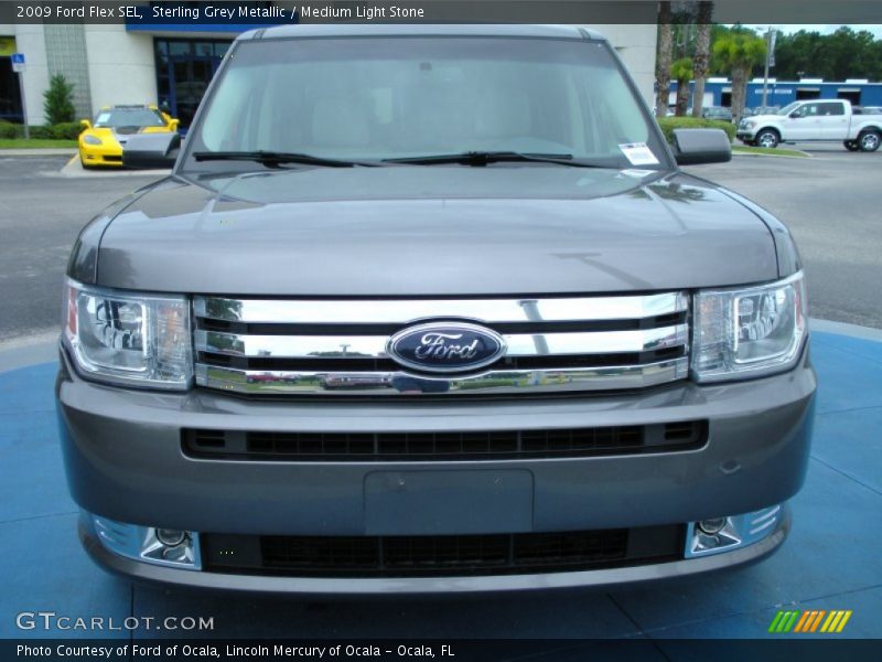 Sterling Grey Metallic / Medium Light Stone 2009 Ford Flex SEL