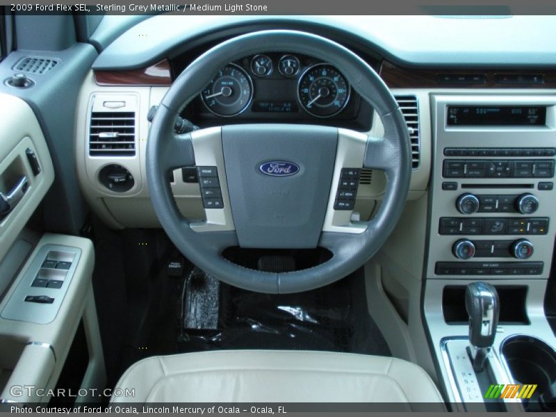Sterling Grey Metallic / Medium Light Stone 2009 Ford Flex SEL